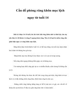 Tài liệu Cần đề phòng răng khôn mọc lệch ngay từ tuổi 14 doc