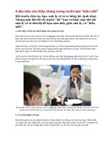 4 dấu hiệu cho thấy chàng mong muốn bạn 