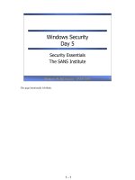 Tài liệu Windows Security Day 5 doc