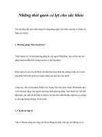 Tài liệu Những thói quen có lợi cho sức khỏe doc