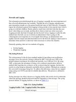 Tài liệu Firewalls and Logging doc
