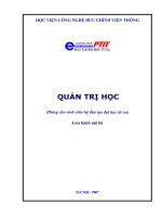 Tài liệu Giáo trình: Quản trị học docx