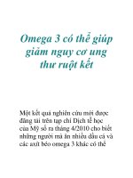Tài liệu Omega 3 có thể giúp giảm nguy cơ ung thư ruột kết doc