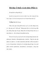 Tài liệu Hỏi đáp về thuốc và sức khỏe (Phần 1) pdf
