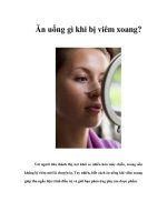 Tài liệu Ăn uống gì khi bị viêm xoang? docx