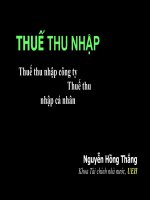 Tài liệu Phân tích chính sách thuế_Chương 4: Thuế Thu Nhập pdf
