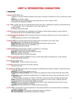 Tài liệu UNIT 6: INTERESTING CHARACTERS doc