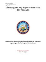 Tài liệu Cẩm nang cho Phụ huynh về môn Toán, Bản Tiếng Việt doc