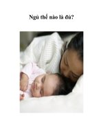Tài liệu Ngủ thế nào là đủ? pptx