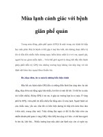 Tài liệu Mùa lạnh cảnh giác với bệnh giãn phế quản ppt