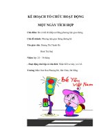 Tài liệu KẾ HOẠCH TỔ CHỨC HOẠT ĐỘNG MỘT NGÀY TÍCH HỢP - Chủ đề: Phuơng tiện giao thông đuờng bộ pdf