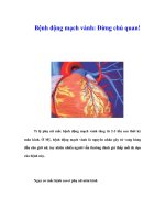 Tài liệu Bệnh động mạch vành: Đừng chủ quan! docx