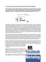Tài liệu Tại sao các thương hiệu nên để mắt tới Facebook doc