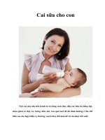 Tài liệu Cai sữa cho con ppt
