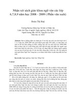 Nhận xét sách giáo khoa ngữ văn các lớp 6,7,8,9 năm học 2008   2009 ( phần văn xuôi) 