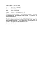 Tài liệu Announcement of employee award ppt