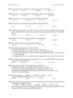 Tài liệu Đáp án + Câu hỏi trắc nghiệm hóa vô cơ số 5 docx