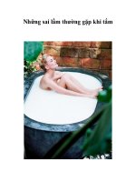 Tài liệu Những sai lầm thường gặp khi tắm docx