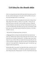 Tài liệu Lời khuyên cho doanh nhân ppt