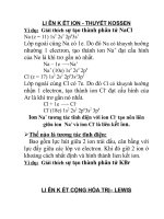 Tài liệu Liên kết ion và Thuyết Kossen docx