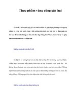 Tài liệu Thực phẩm vàng cũng gây hại ppt