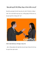 Tài liệu Bạn giải quyết bất đồng công sở theo kiểu con gì? ppt