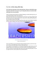 Tài liệu Uy tín và khả năng lãnh đạo pdf