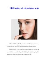 Tài liệu Nhiệt miệng và cách phòng ngừa pdf