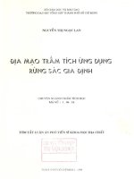 Luận án phó tiến sỹ Địa mạo trầm tích ứng dụng rừng sác Gia Định