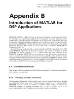 Tài liệu Real-Time Digital Signal Processing - Appendix B: Introduction of MATLAB for DSP Applications docx
