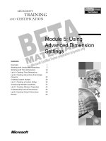 Tài liệu Module 5: Using Advanced Dimension Settings doc