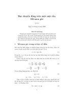 Tài liệu Hạt chuyển động trên một mặt cầu. Mô-men góc doc