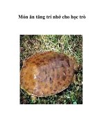 Tài liệu Món ăn tăng trí nhớ cho học trò pptx