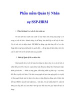 Tài liệu Phần mềm Quản lý Nhân sự SSP-HRM ppt