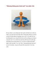 Tài liệu “Khoảng không gian thoải mái” của nhân viên docx