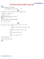 ÔN TẬP BẤT ĐẲNG THỨC