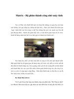 Tài liệu Matrix - Bộ phim thành công nhờ máy tính doc