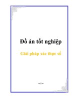 Tài liệu Đồ án tốt nghiệp Giải pháp xác thực số pdf