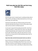 Tài liệu Mười mẹo giúp bạn đạt hiệu quả hơn trong khai thác mạng ppt