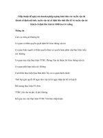 Tài liệu Chấp thuận đề nghị của doanh nghiệp ngừng khai thác các tuyến vận tải khách cố định nội tỉnh, tuyến vận tải cố định liên tỉnh liền kề và tuyến vận tải khách cố định liên tỉnh từ 1000 km trở xuống doc