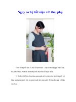 Tài liệu Nguy cơ hệ tiết niệu với thai phụ docx