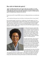 Tài liệu Học cách trở thành nhà quản lý pptx