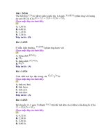 Tài liệu Bộ đề trắc nghiệm hóa học tham khảo đề 111 pptx