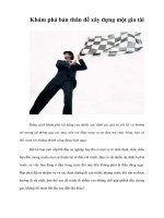 Tài liệu Khám phá bản thân để xây dựng một gia tài pptx