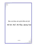 Tài liệu Báo cáo khảo sát tuyến điểm du lịch Hà Nội - Huế - Đà Nẵng - Quảng Nam docx