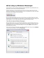 Tài liệu Gỡ bỏ công cụ Windows Messenger ppt