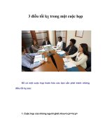 Tài liệu 3 điều tối kỵ trong một cuộc họp doc