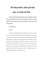 Tài liệu Để dùng thuốc chữa gút hiệu quả và tránh tai biến doc