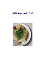 Tài liệu Mát lòng nuốc Huế doc