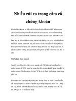 Tài liệu Nhiều rủi ro trong cầm cố chứng khoán docx